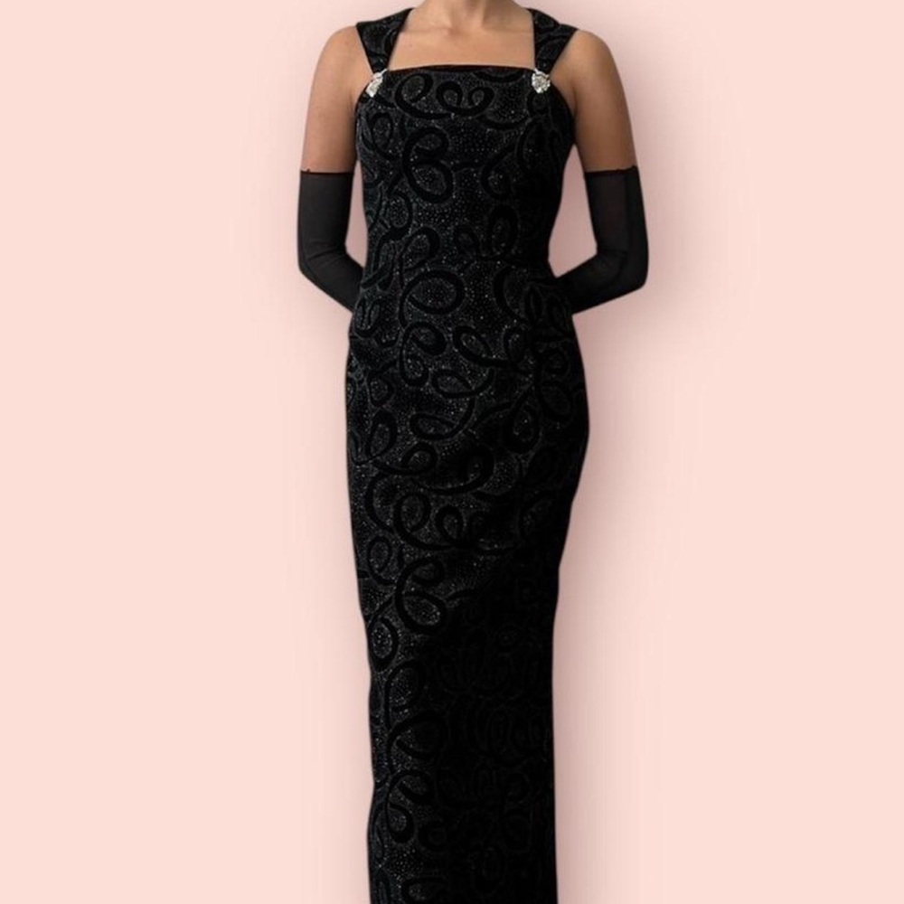 Vintage black prom dress. Size 8